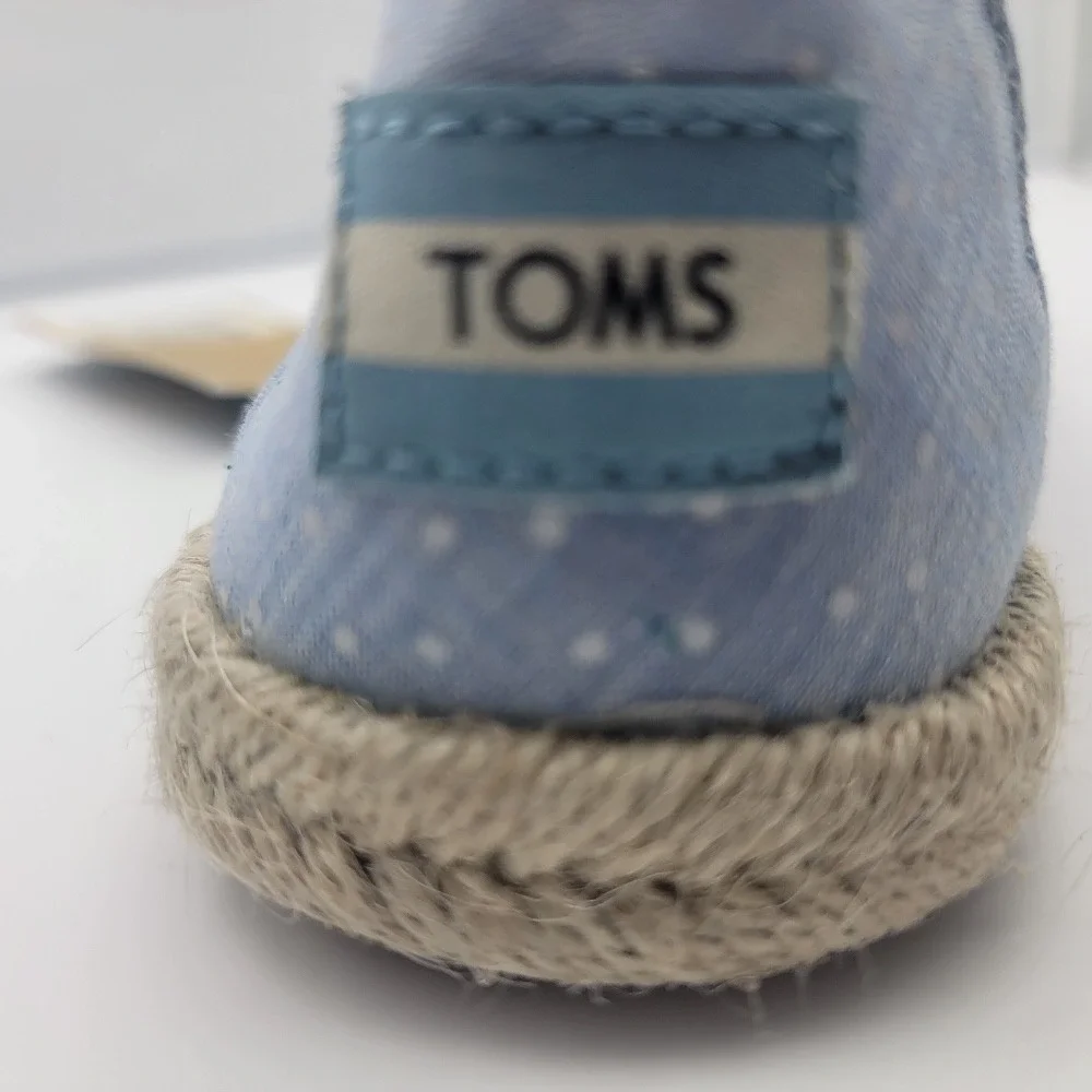 Womens 7.5‎ Alpargata Bliss Blue Tiny Chambray Dot NWT